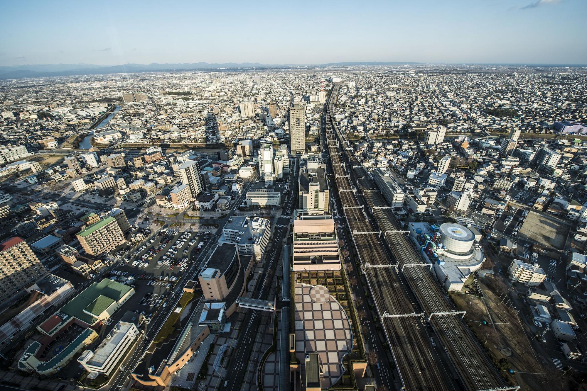 Okura Act City Hotel Hamamatsu Exterior foto Aerial view of Nagoya